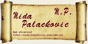 Mida Palačković vizit kartica
